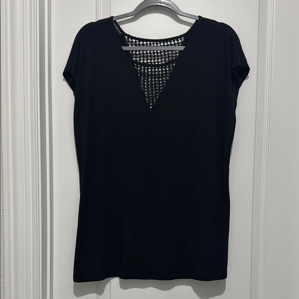 Lane Bryant Black V-Neck Blouse - 14/16 -NWOT